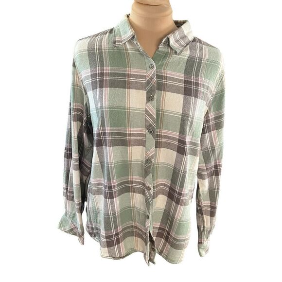 Trendy and Tipsy SZ XL Womens One of A Kind Upcycled Vintage Flannel Shirt Boho - Picture 2 of 7